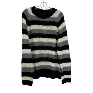 Zara Steven Meisel Striped Alpaca Sweater – Cozy Oversized Fit size M